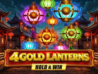 4 Gold Lanterns Hold & Win